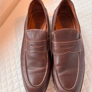Elegant Brown Leather Loafers for Men